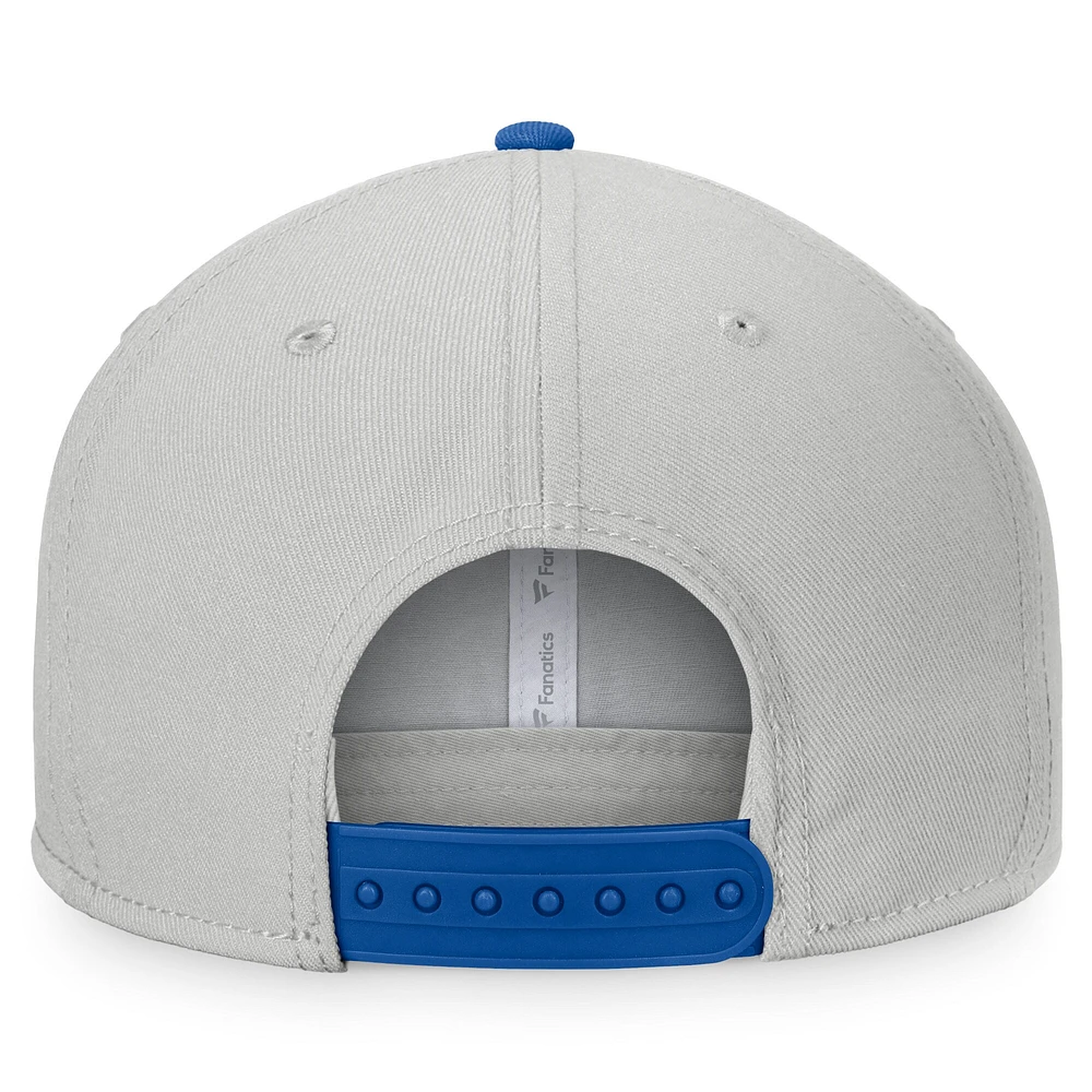 Men's Fanatics Gray/Royal Texas Rangers Glory Days Two-Tone Snapback Hat