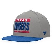 Men's Fanatics Gray/Royal Texas Rangers Line Drive Two-Tone Snapback Hat