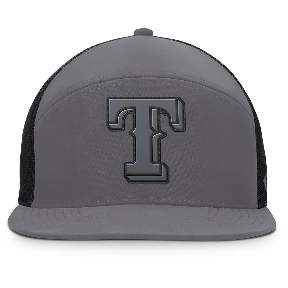 Casquette snapback Fairweather Performance pour hommes Fanatics gris Texas Rangers