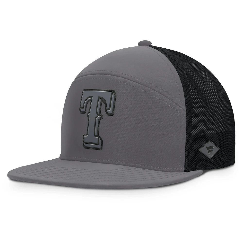 Casquette snapback Fairweather Performance pour hommes Fanatics gris Texas Rangers