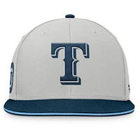 Casquette snapback Knuckleball grise Fanatics pour homme des Texas Rangers