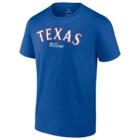 Men's Fanatics Josh Jung Royal Texas Rangers 2023 American League Champions Player Name & Number T-Shirt