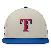 Men's Fanatics Khaki/Royal Texas Rangers Team Two-Tone Snapback Hat