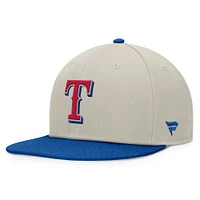 Men's Fanatics Khaki/Royal Texas Rangers Team Two-Tone Snapback Hat