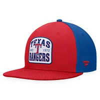 Casquette Snapback Cycle Fanatics Rouge/Royal Texas Rangers pour hommes