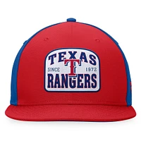 Casquette Snapback Cycle Fanatics Rouge/Royal Texas Rangers pour hommes