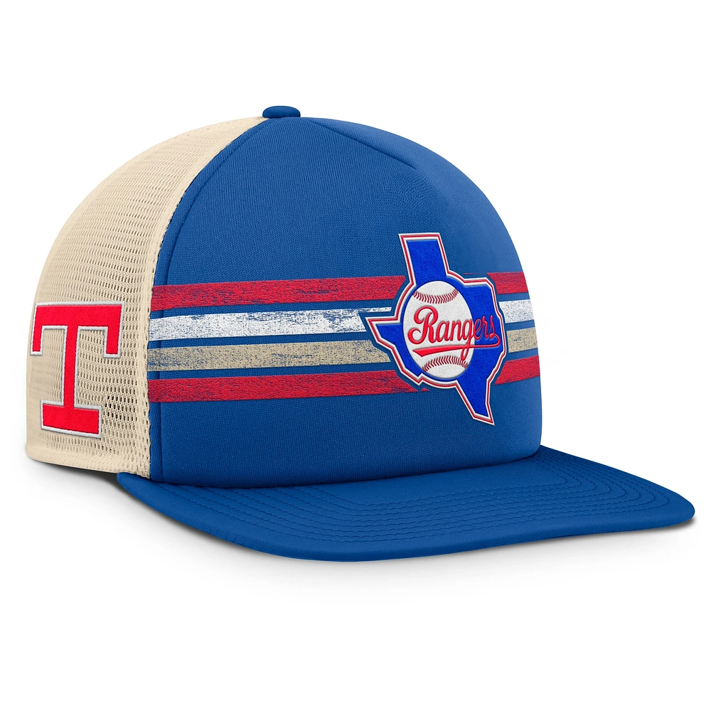 Men's Fanatics Royal/Natural Texas Rangers Cooperstown Collection Powers Snapback Hat