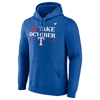 Men's Fanatics  Royal Texas Rangers 2023 Postseason Locker Room Pullover Hoodie