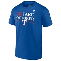 Men's Fanatics Royal Texas Rangers 2023 Postseason Locker Room T-Shirt