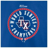 Men's Fanatics Royal Texas Rangers 2023 World Series Champions Stealing Home T-Shirt