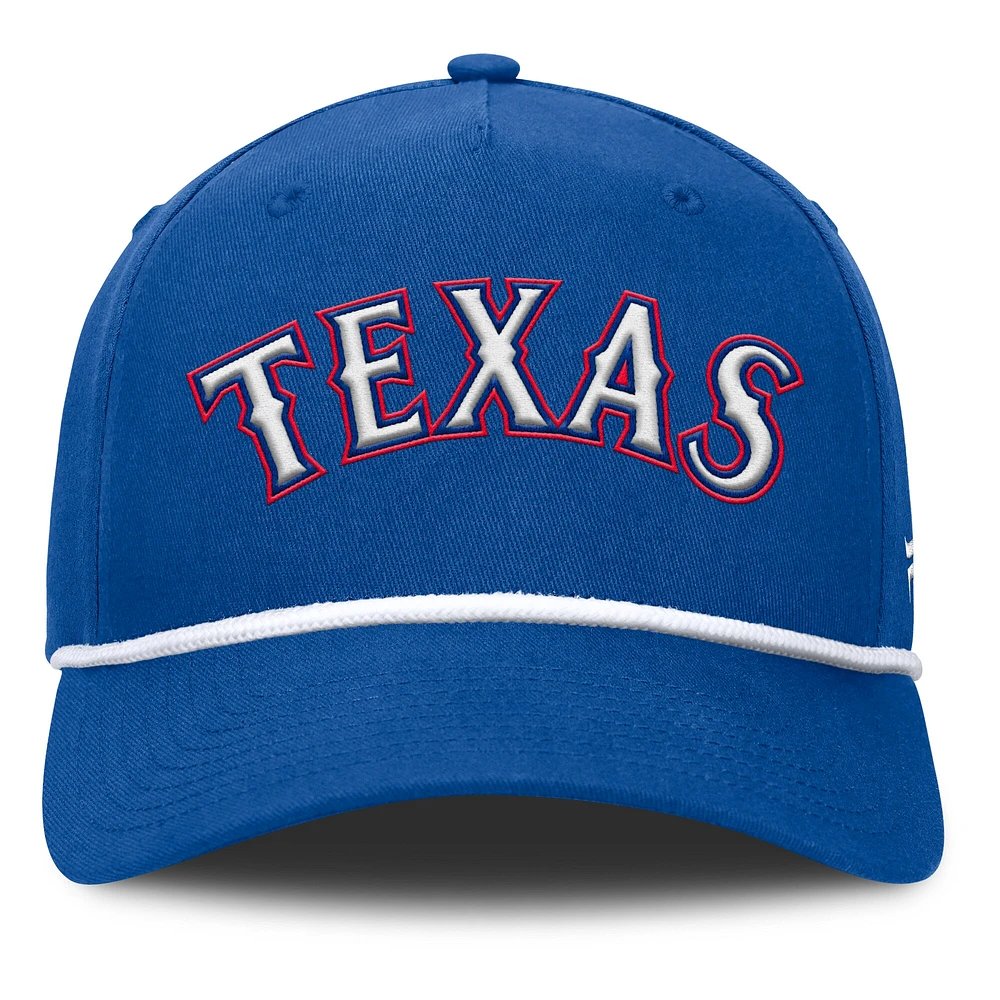 Casquette ajustable en forme de A Clubhouse Foul Ball Fanatics Royal Texas Rangers pour hommes