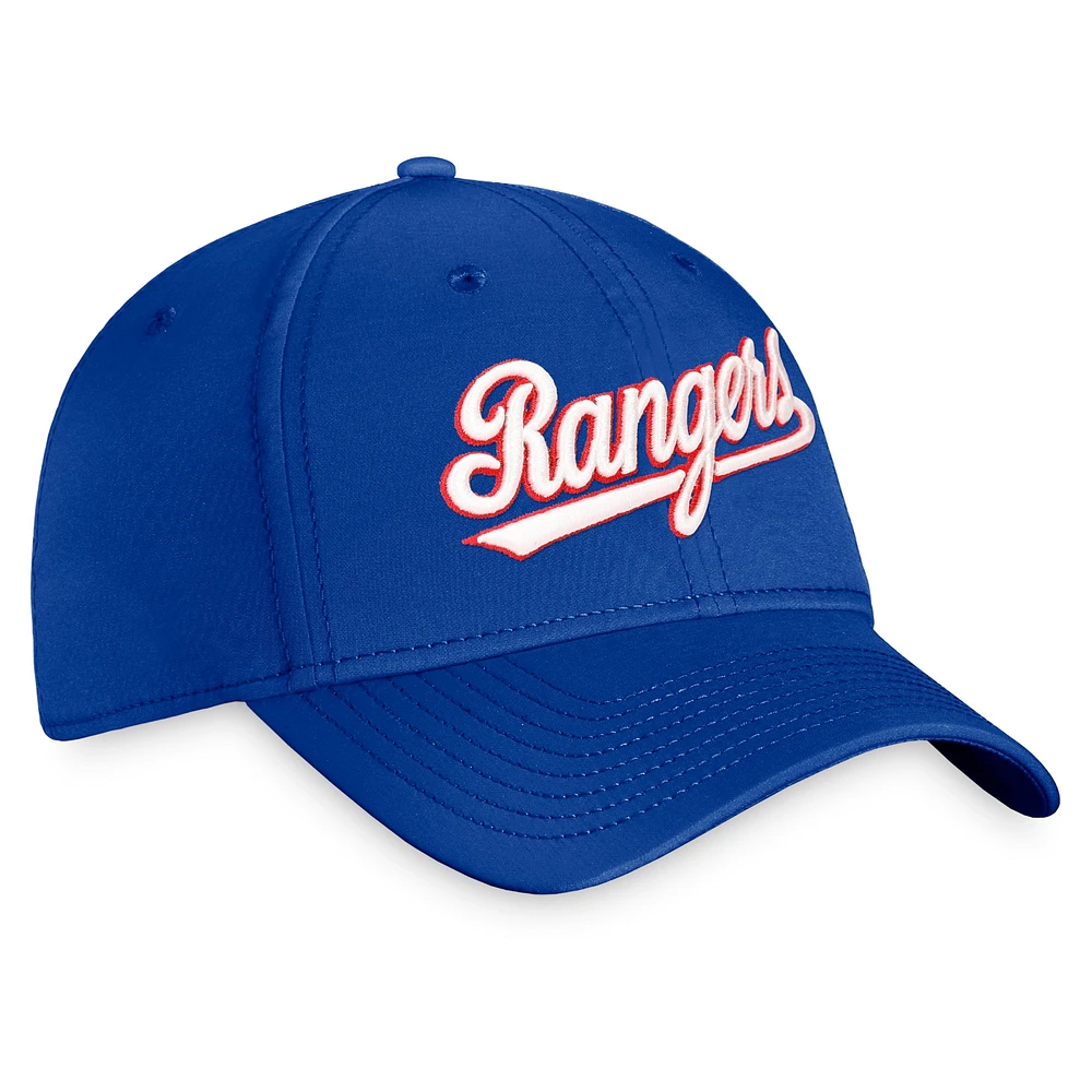 Casquette Cooperstown Core Flex Fanatics Royal Texas Rangers pour hommes