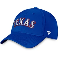 Casquette Fanatics Royal Texas Rangers Core Flex pour hommes