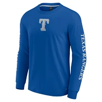 Men's Fanatics  Royal Texas Rangers Elements Strive Long Sleeve T-Shirt