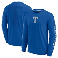 Men's Fanatics  Royal Texas Rangers Elements Strive Long Sleeve T-Shirt