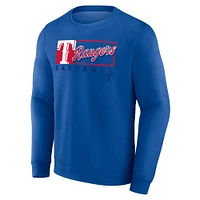 Men's Fanatics Royal Texas Rangers Focus Fleece Pullover Sweatshirt