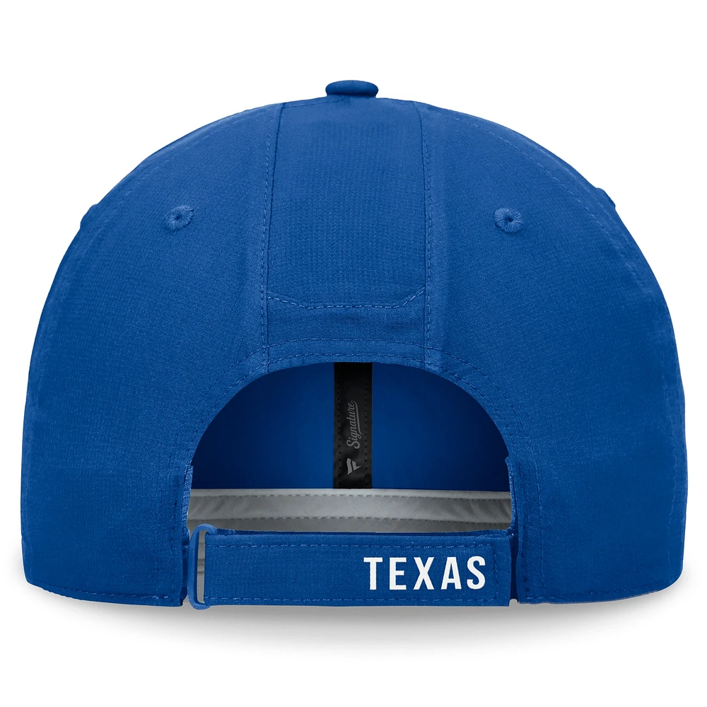 Casquette réglable non structurée Ripstop Fanatics Royal Texas Rangers Front Office pour hommes