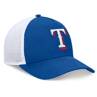 Casquette ajustable à cadre en A fondamental Royal Texas Rangers Fanatics pour hommes