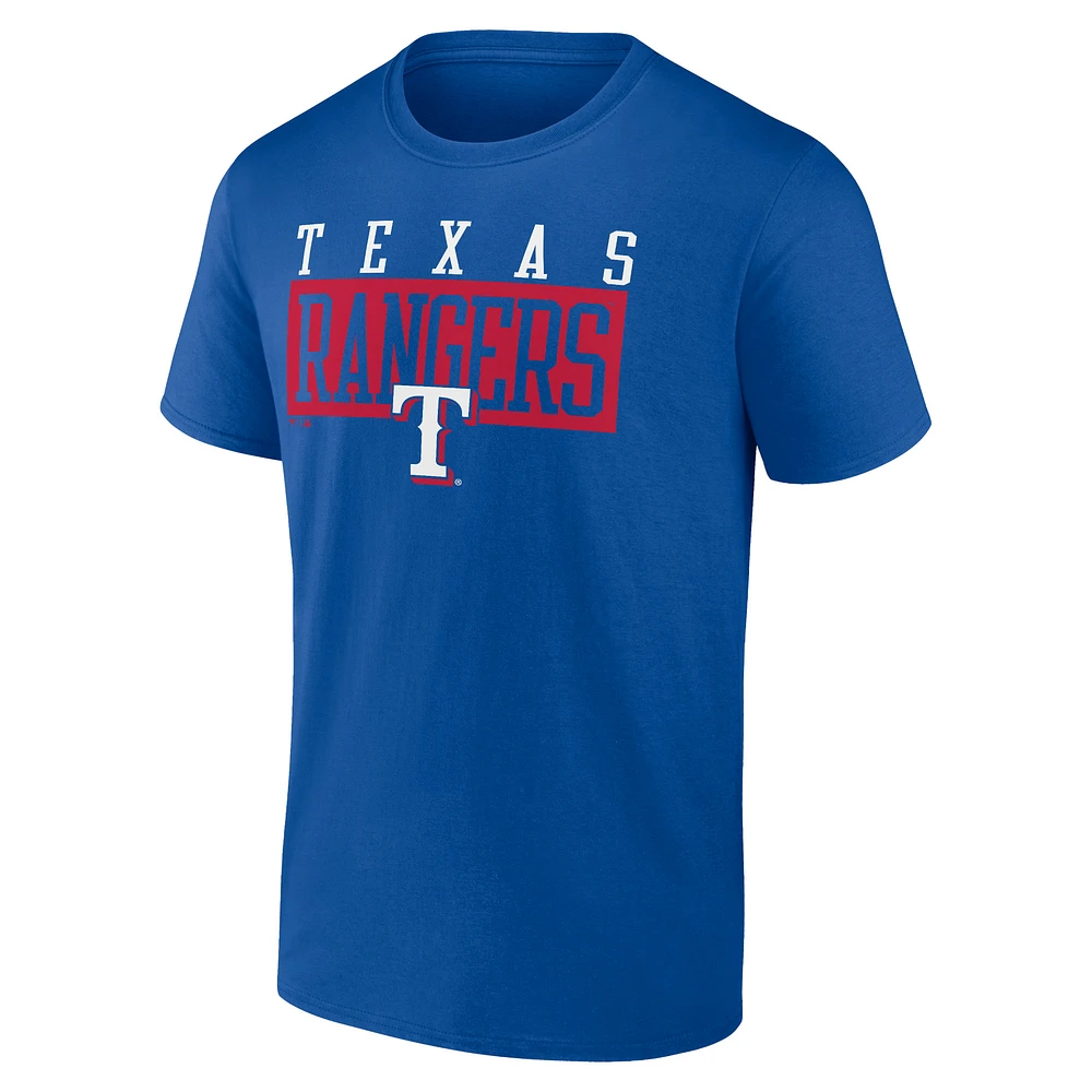 T-shirt difficile à battre des Royal Texas Rangers Fanatics pour hommes