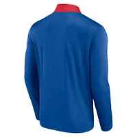 Men's Fanatics Royal Texas Rangers Unstoppable Quarter-Zip Top