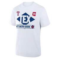 Men's Fanatics White Texas Rangers 2025 Spring Training Cactus League True Icon T-Shirt