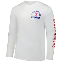 Men's Fanatics  White Texas Rangers Press Box Long Sleeve T-Shirt