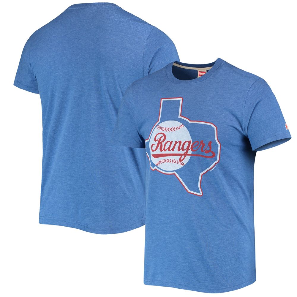 Texas Rangers Love Custom Bleached Graphic T-Shirt ym / Royal Blue
