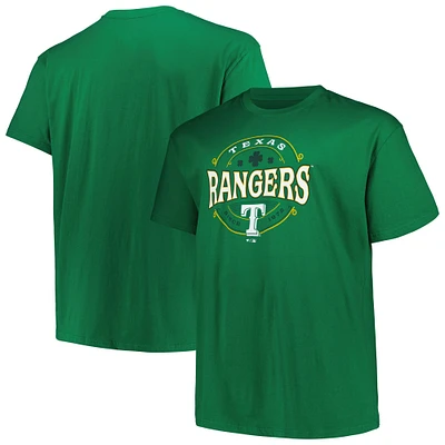 T-shirt celtique grand et des Texas Rangers Kelly Green pour hommes