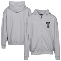 Men's Levelwear  Gray Texas Rangers Oversized Uphill Digital Camo Full-Zip Hoodie