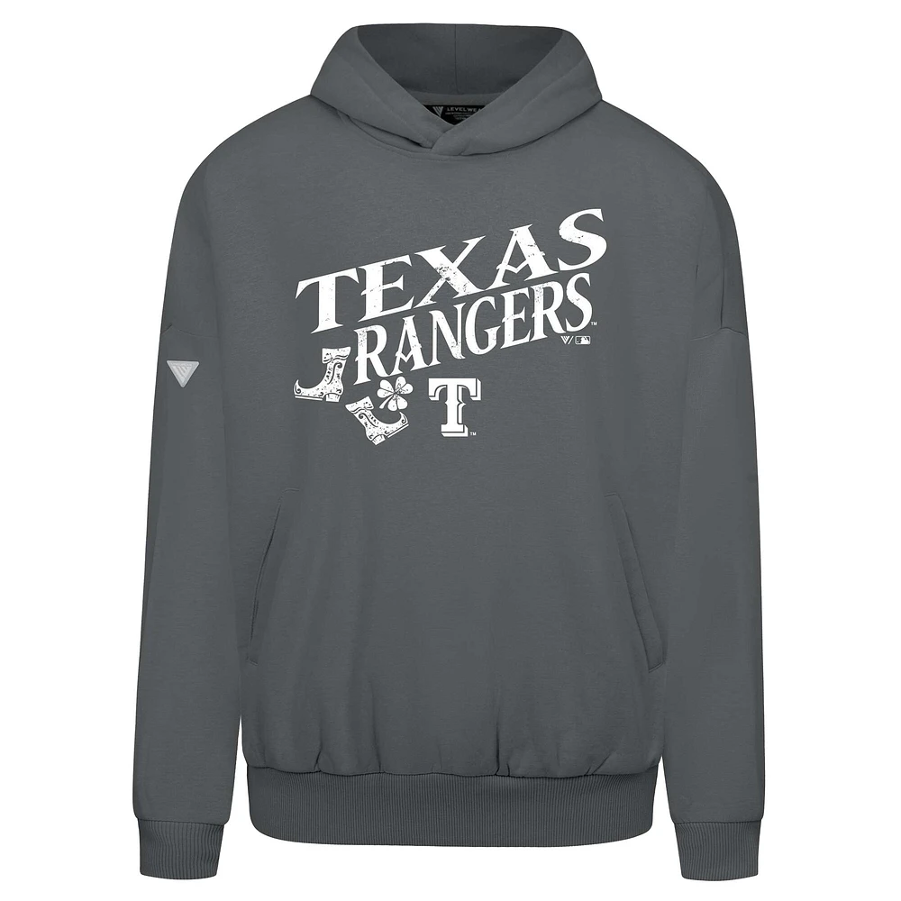 Sweat à capuche gris Texas Rangers St. Patrick's Day pour homme Levelwear