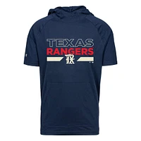 Men's Levelwear Navy Texas Rangers City Connect Relay No Hitter Short Sleeve Hoodie T-Shirt