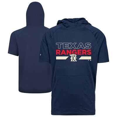 Men's Levelwear Navy Texas Rangers City Connect Relay No Hitter Short Sleeve Hoodie T-Shirt