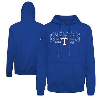 Men's Levelwear Royal Texas Rangers Accolade Podium Textbook Pullover Hoodie
