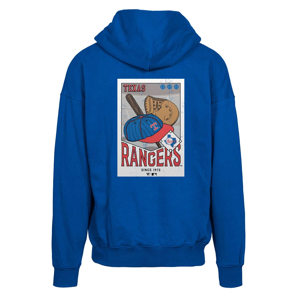 Men's Levelwear  Royal Texas Rangers Uphill City Core Logo Full-Zip Hoodie