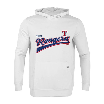 Men's Levelwear White Texas Rangers Relay Vintage Team 2.0 Pullover Hoodie
