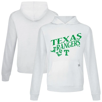 Sweat à capuche blanc pour homme avec bottes de relais Texas Rangers St. Patrick's Day