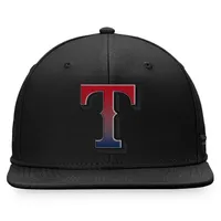 Men's Texas Rangers Fanatics Branded Black Snapback Hat