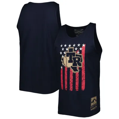 Texas Rangers Mitchell & Ness Cooperstown Collection Stars and Stripes Tank Top - Navy