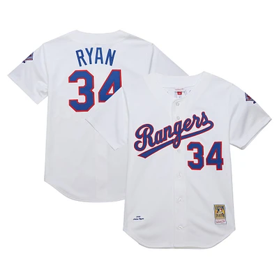 Men's Mitchell & Ness Nolan Ryan White Texas Rangers 1993 Cooperstown Collection Authentic Jersey