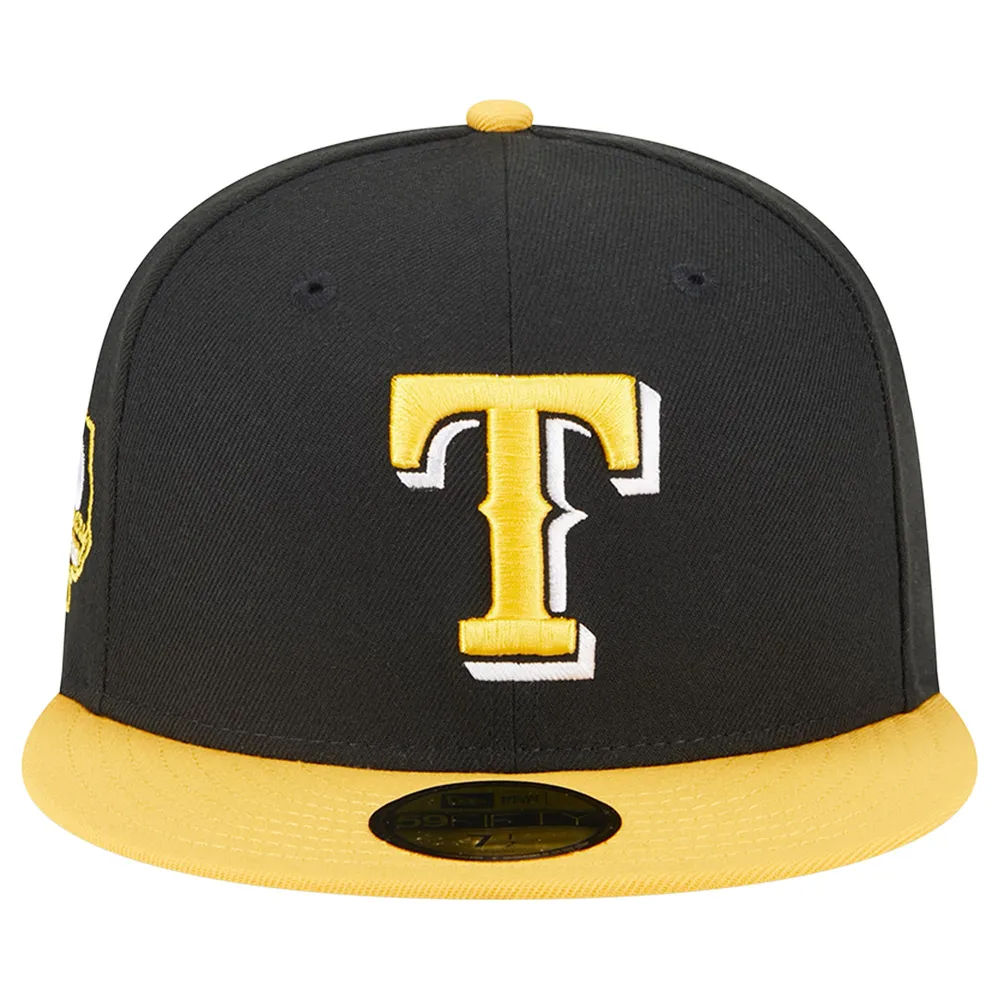 Men's Texas Rangers New Era Black/Gold 59FIFTY Fitted Hat
