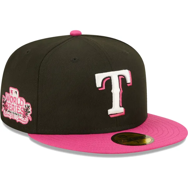 Lids Texas Rangers New Era 2011 World Series Passion 59FIFTY Fitted Hat -  Black/Pink