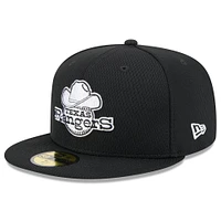 Men's New Era Black Texas Rangers 2025 MLB Clubhouse 59FIFTY Fitted Hat