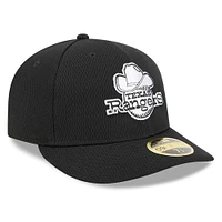 Men's New Era Black Texas Rangers 2025 MLB Clubhouse Low Profile 59FIFTY Fitted Hat