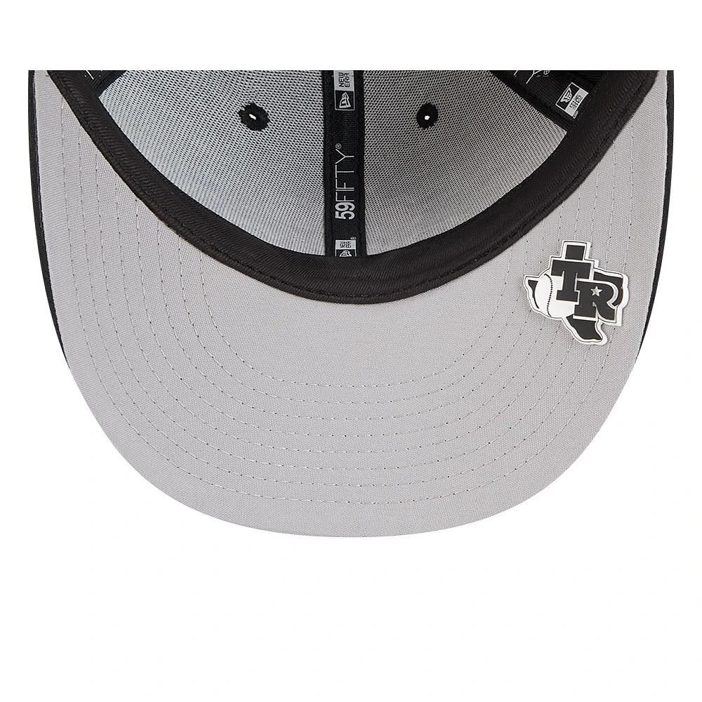 Men's New Era Black Texas Rangers 2025 MLB Clubhouse Low Profile 59FIFTY Fitted Hat