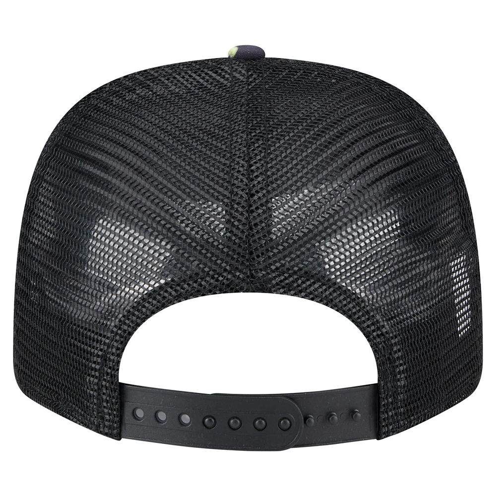 Casquette extensible à bouton-pression 9SEVENTY noire New Era Texas Rangers Adventure Drinks pour homme