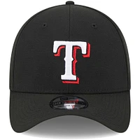 Casquette Flex 39THIRTY Texas Rangers New Era pour homme avec logo noir