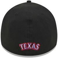 Casquette Flex 39THIRTY Texas Rangers New Era pour homme avec logo noir