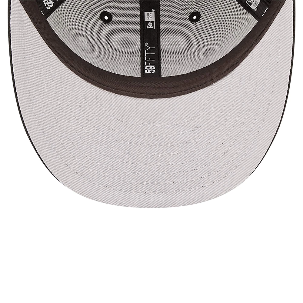 Casquette ajustée 59FIFTY à profil bas des Texas Rangers New Era pour hommes, noire
