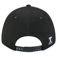 Men's New Era Black Texas Rangers Pivot 9FORTY Adjustable Hat