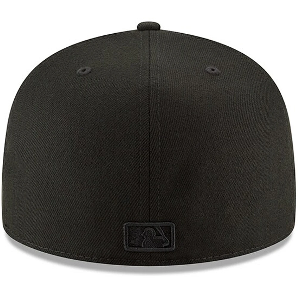 Men's New Era Black Texas Rangers Primary Logo Basic 59FIFTY Fitted Hat